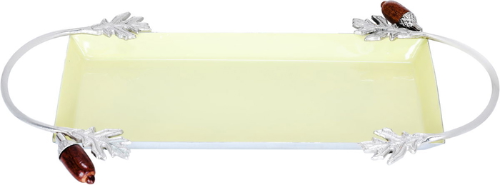 Tofaria Steel Al Saif Gallery, 26 x 11 cm, rectangle, silver-light yellow handle product image 1