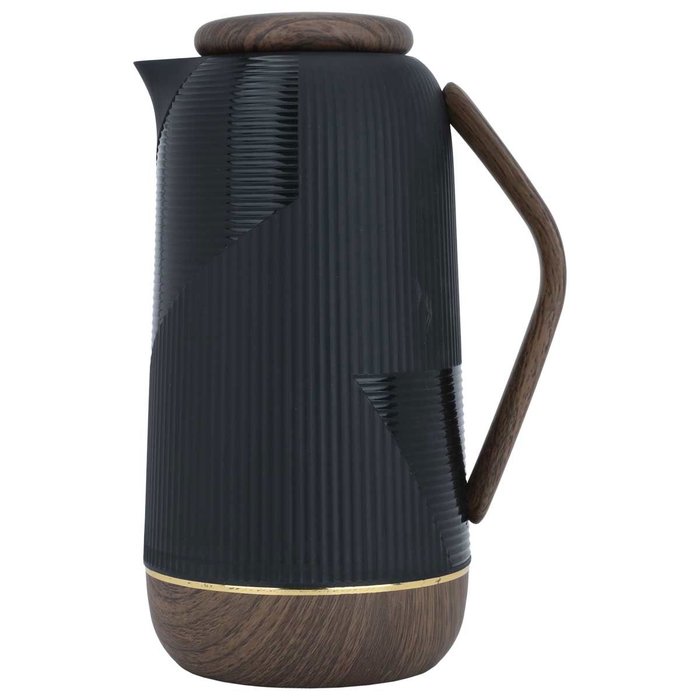 Al Saif Gallery Rawaa thermal glass thermos, 1 liter - black product image 1