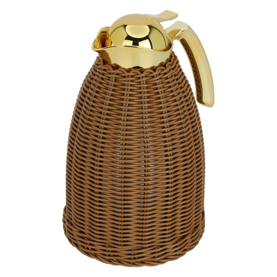 Rattan Khaws Al Saif Gallery Thermos, 1.5 litres, with gold-brown handle product image 2