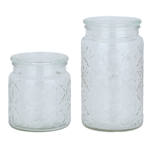 Alsaif Gallery Glass Spice Jars Set with Lid, 2 Pieces, 500/900 ml - Clear product image