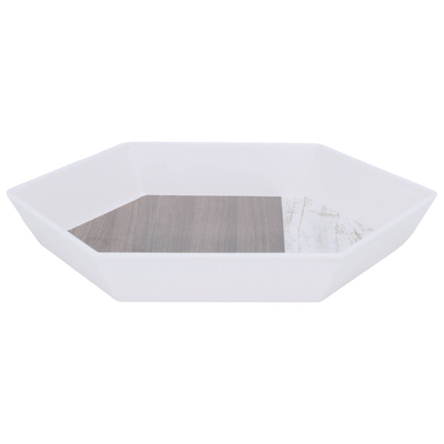 Al Saif Gallery plastic plate, 18 x 18 x 2.7 cm, hexagonal - white product image 2