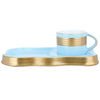 Al Saif Gallery coffee cup with saucer, porcelain - cyan product image 2