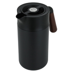 Tara Plastic Al Saif Gallery Thermos, 1.2 litres, wooden handle, squeeze - black product image 1