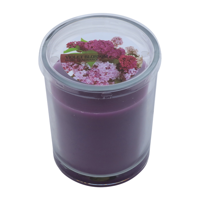 شمع بكأس بلاستيك السيف غاليري، رائحة الكرز - بنفسجي product image 1