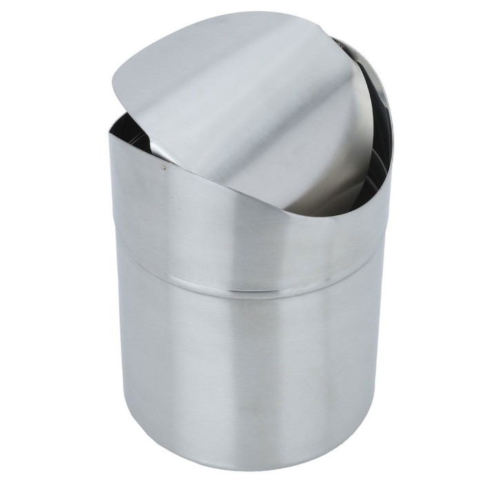 Al Saif Gallery Steel Trash Can, Lid - Silver product image 2