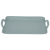 Al Saif Gallery painted iron serving topper, 36 x 22.5 x 3.5 cm, rectangle - light green product image 1