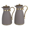 Al Saif Gallery Dana Plastic Thermos Set, 2 Pieces - Light Grey product image 1