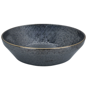 Al Saif Gallery porcelain serving plate, 24 cm, deep round - black product image