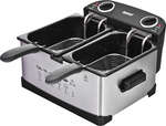 Edison Zs-Df50 Electric Deep Fryer, 2400 Watt, 5 Liter, 2 Frying Net, 2 Lid - Silver Black product image 1