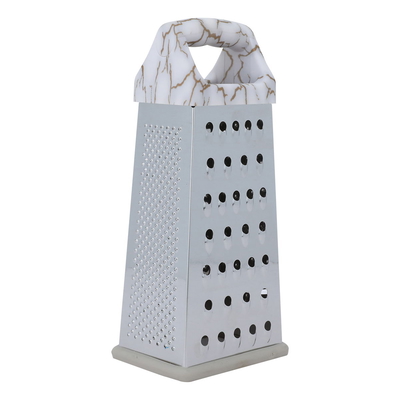 Al Saif Gallery steel grater, plastic handle, marble engraving - silver product image 3