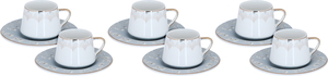 Al Saif Gallery Tarhal Porcelain Coffee Cups And Saucers Set, 12 Pieces - Multicolor product image