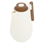 Al Saif Gallery Liar Glass Thermos, 1 Liter, Wooden Handle, Squeeze - Light Beige product image 2