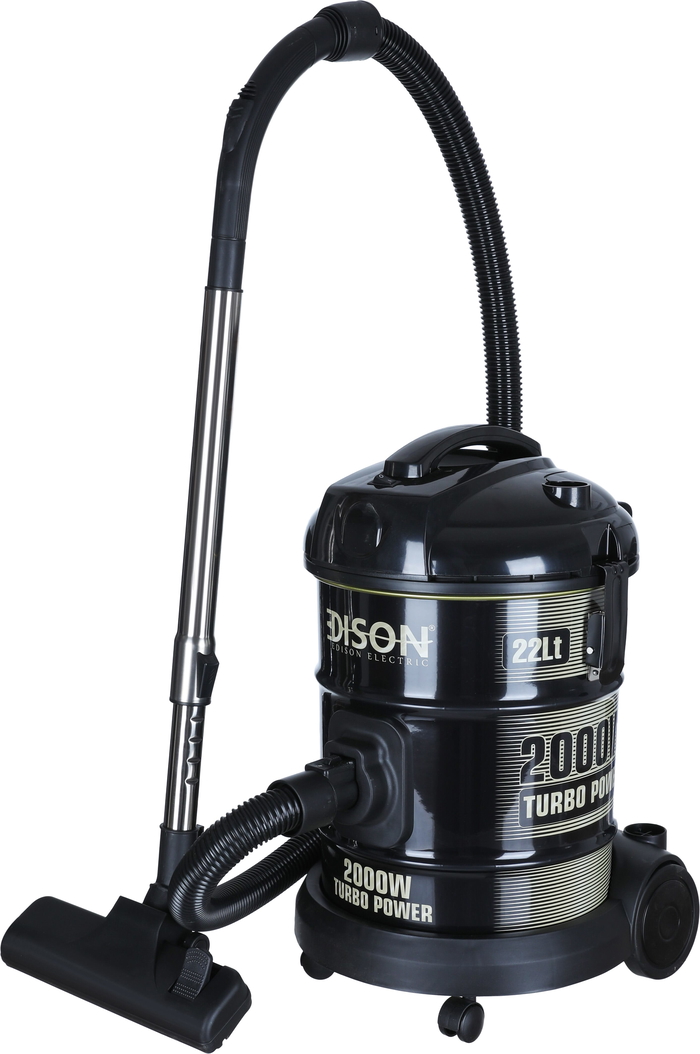 مكنسة كهربائية تيربو برميل إديسون، 2000 واط، 22 لتر، ZL16-31T - أسود ذهبي product image 1