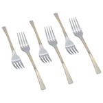 Al Saif Gallery steel cutlery set, 24 pieces - golden silver product image 3