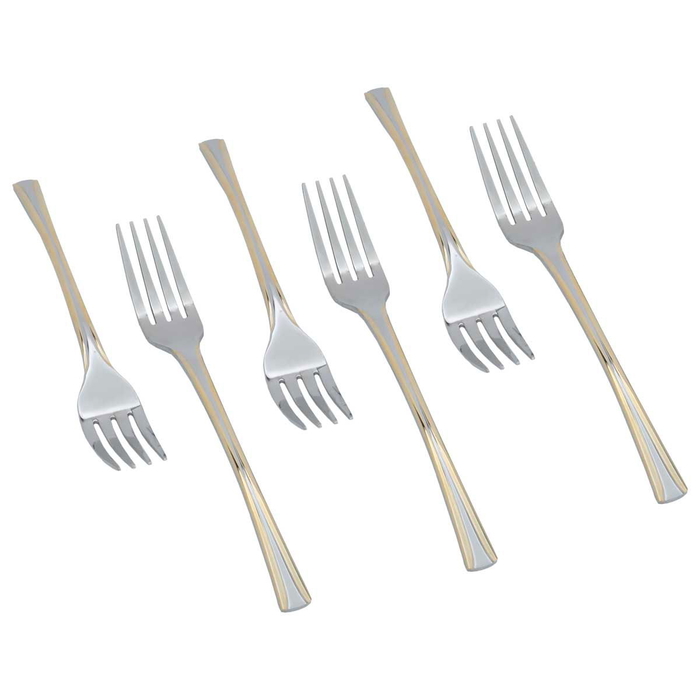 Al Saif Gallery steel cutlery set, 24 pieces - golden silver product image 3