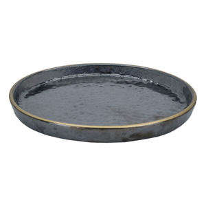 Al Saif Gallery porcelain serving plate, 13 cm, flat - black product image