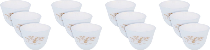 Arcopal Al Saif Gallery Arabic Coffee Cups Set, Korean, Branch Pattern, 12 Pieces - White product image 1