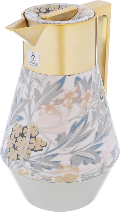 Lydia Pro Plastic Alsaif Gallery Thermos, 1 liter, wooded, golden-light gray handle product image 4