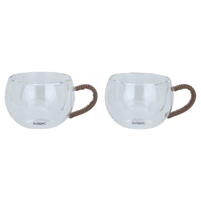 Al Saif Gallery glass cups set, two pieces - white product image 1