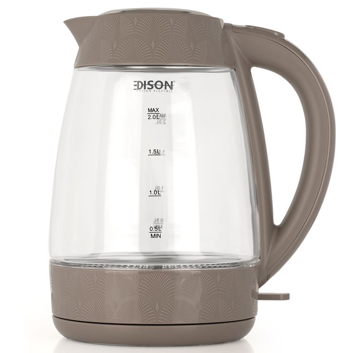 Edison glass kettle, 2200 Watt, 2 Liter - Black product image 1