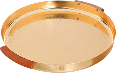 Al Saif Gallery Steel Serving Tray, 36x36x4 cm - Gold product image 2