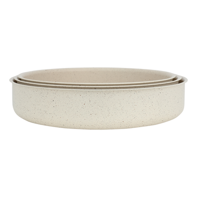 Al Saif Gallery granite trays set, 3 pieces, round - beige product image 3