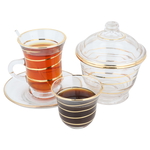 Al Saif Gallery glass tea coffee serving set, 50 pieces - transparent product image 1