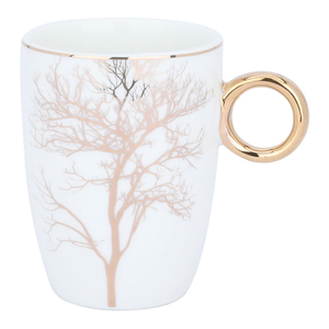 Al Saif Gallery porcelain mug, 200 ml, golden-white tree pattern product image