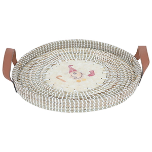 Al Saif Gallery wicker serving tofir, 40 x 40 x 5 cm, round - beige product image