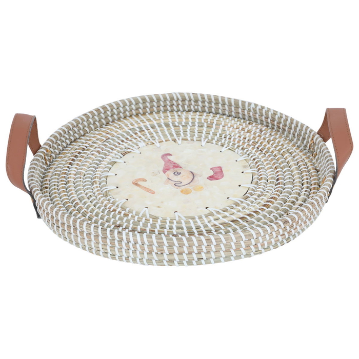 Al Saif Gallery wicker serving tofir, 40 x 40 x 5 cm, round - beige product image 1