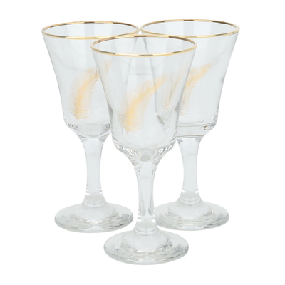 Al Saif Gallery glass cups set, 3 pieces - clear product image 1