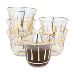 Al Saif Gallery Glass Teacoffee Serving Set, 52 Pieces - Clear Gold product image 3