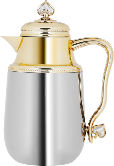 Al Saif Gallery Plastic Thermos Set (Fatima), 1 liter - 0.75 litres, 2 pieces - silver product image 6