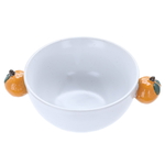 Alsaif Gallery Porcelain Bowl with Orange Handle, 11 x 11 x 6 cm - White product image 2