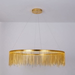 Neoclassical steel Al Saif Gallery chandelier, 100 cm - gold product image 1