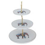 Al Saif Gallery porcelain serving stand, 3 levels, circular - colorful product image 2