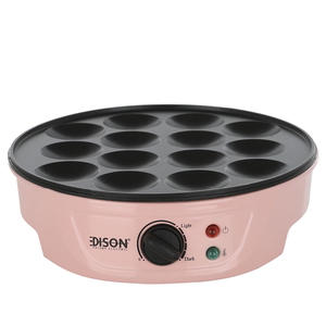 Edison Mini Pancake Maker, 14 Burners, 750W - Pink product image