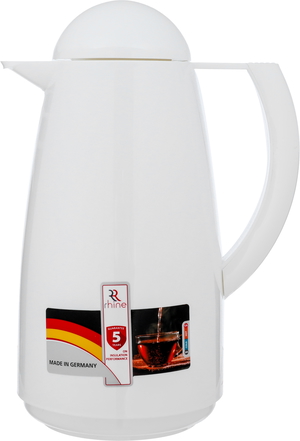 Rhine Marcotec Glass Thermos, 1 Liter, Plastic Exterior - White2 product image