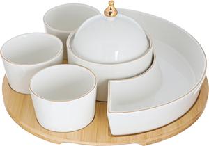 Al Saif Gallery Porcelain Serving Set, 6 Pieces - White product image