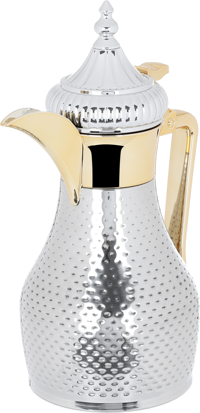 Steel Elegance Tamim Dallah, 1 litre, with gilded handle, pressure - silver product image 2