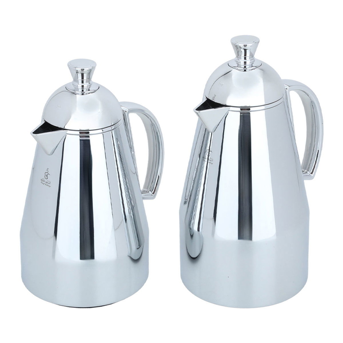 Al Saif Gallery Ruwaida Steel Thermos Set, 2 Pieces, 0.7/1 Liter - Silver product image 2