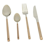 Al Saif Gallery steel spoon set, 24 pieces - gold product image 3