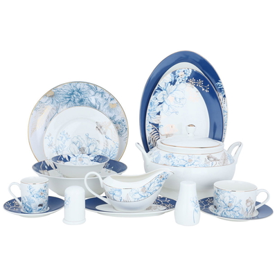 طقم سفرة بورسلان السيف غاليري، 86 قطعة - أبيض product image 1