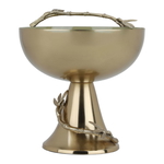 Al Saif Gallery Steel Serving Bowl, 23 x 23 x 22.5 cm, Round, Base - Gold product image 1