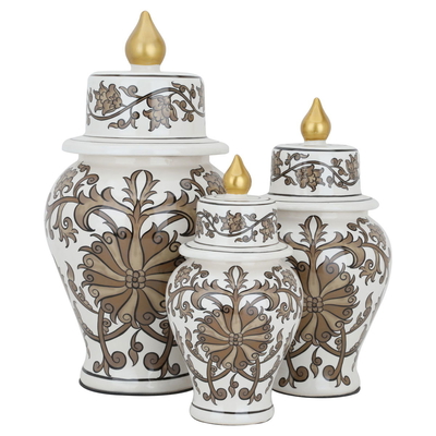 Al Saif Gallery Porcelain Vase Set, 3 Pieces, Decorated - Multicolor product image 1