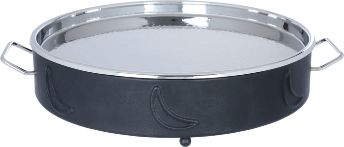 Al Saif Gallery steel food warmer, 14 x 46 x 54 cm, circular - black silver product image 4