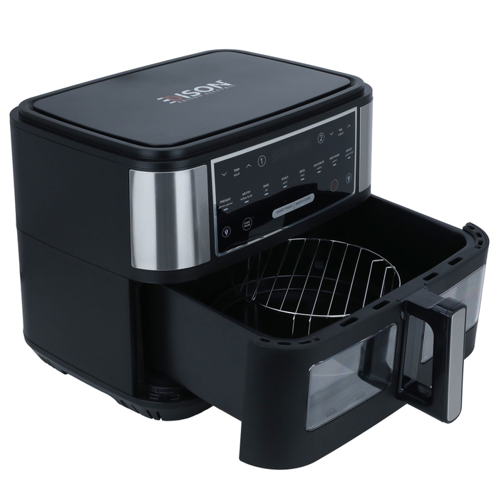 Edison Double Air Fryer, 10L, 2600W, 8 Functions, SAF-5515DTW - Black product image 2