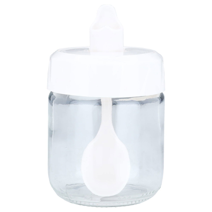 علبة زجاج السيف غاليري، مع ملعقة، بغطاء - شفاف product image 1