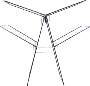 منشر غسيل أستيل السيف غاليري، 161×18×62 سم، 2 دور - أسود product image