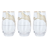 Al Saif Gallery Glass Water Cups Set, 3 Pieces - Gold product image 1